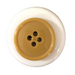 Button - 20mm Round 4 Hole Beige