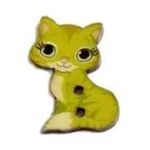 Button - 30mm Cat - Green