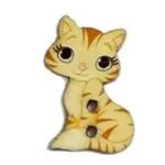 Button - 30mm Cat - Yellow