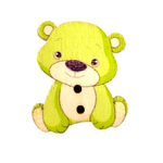 Button - 30mm Teddy - Green