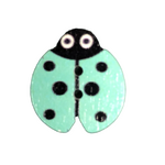 Button - 19mm Ladybug - Aqua