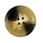 Button - 25mm Black/Tan/White 4 Hole