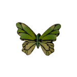 Button - 25mm Wooden Butterfly - Green