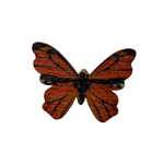 Button - 25mm Wooden Butterfly - Red