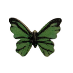 Button - 25mm Wooden Butterfly - Dark Green
