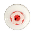 Button - 13mm Flower - Red