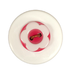 Button - 13mm Flower - Crimson