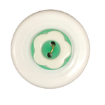 Button - 13mm Flower - Green
