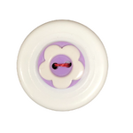 Button - 13mm Flower - Purple