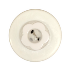 Button - 13mm Flower - Clear