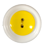 Button - 20mm Round Shiny Bright Yellow