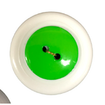 Button - 20mm Round Shiny Bright Green