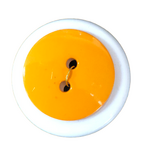 Button - 20mm Round Shiny Orange