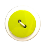Button - 20mm Round Shiny Lime