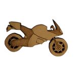 Button - Wooden Motorbike