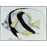 Feather-Fin Bullfish & Butterfly Cod - Ross Originals Cross Stitch Chart