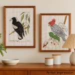 Ross Originals - Magpie & Gang-Gang Cockatoo