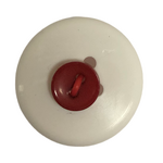 Button - 7mm 2 Hole Matt dolls Button 24 Red
