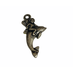 Charm - Cherub on Dolphin Silver