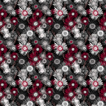 Merlot Digital Crazy Daisies Black