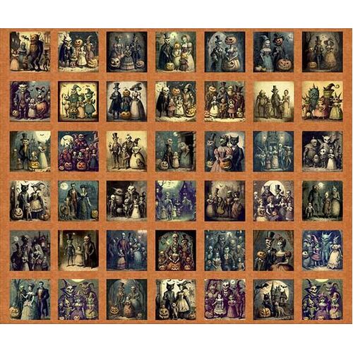 Fabric - Creepsville - 30201-O - Small Picture - Pumpkin Panel