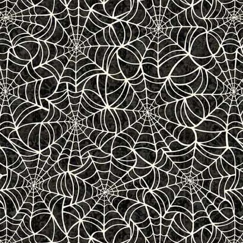 Fabric - Creepsville - 30206-K - Spiderweb - Charcoal