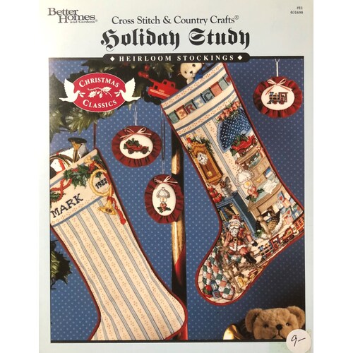 Cross Stitch Pattern - Heirloom Stockings Holiday Study