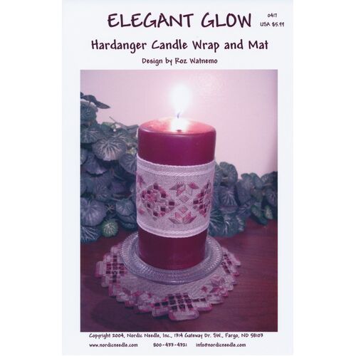 Elegant Glow Hardanger Candle Wrap & Mat