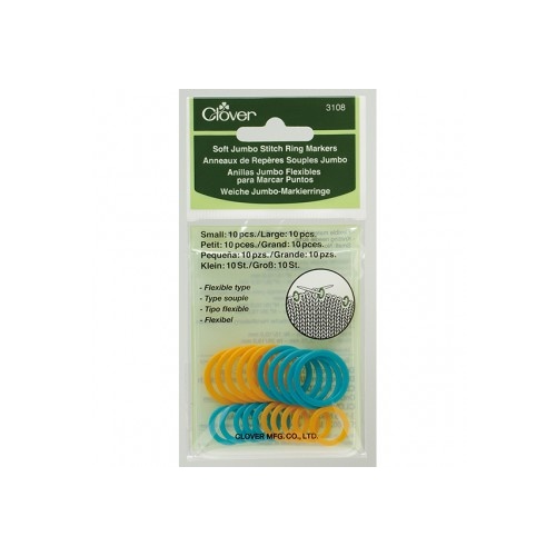 Clover Soft Jumbo Stitch Ring Markers 3108