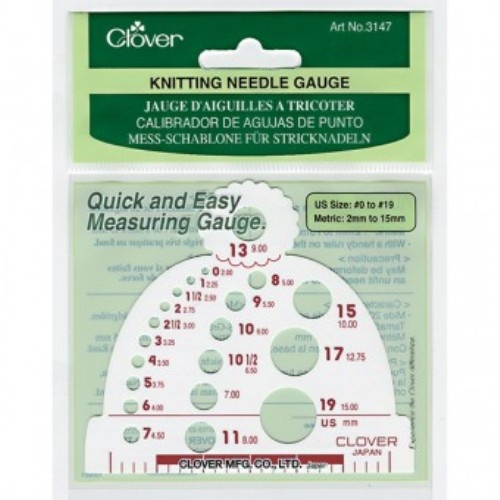 Clover Knitting Needle Gauge