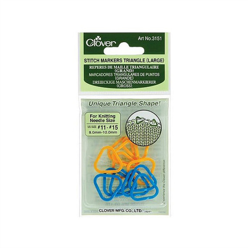 Clover Stitch Markers Triangle Large 3151