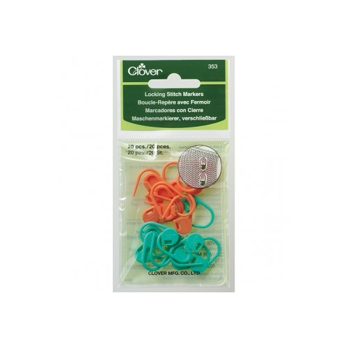 Clover Locking Stitch Markers 20 pieces 