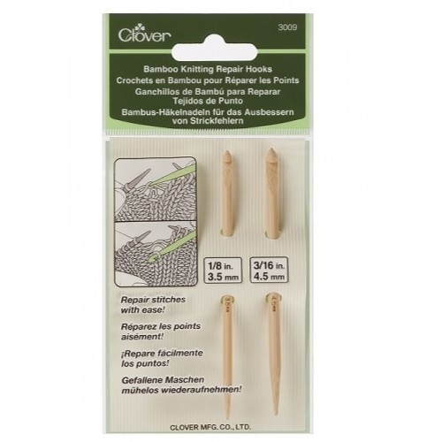 Clover Bamboo Knitting Repair Hooks 3009