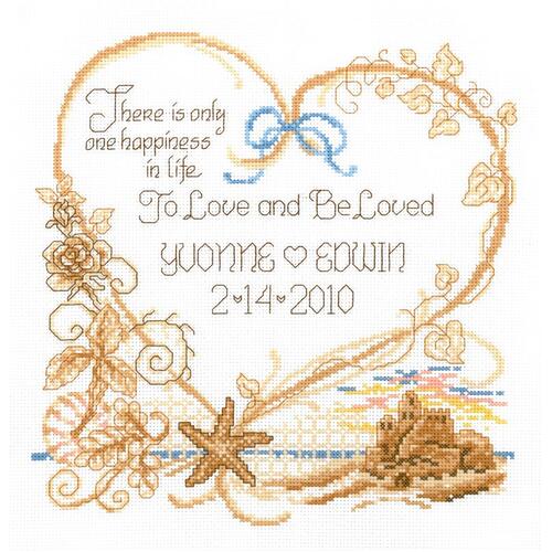 Seaside Wedding Cross Stitch Pattern