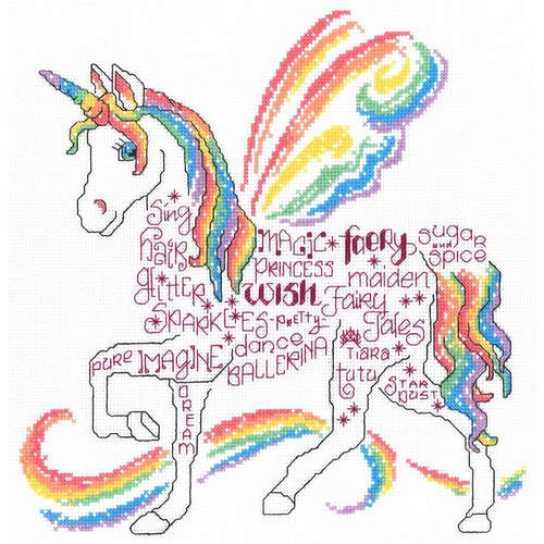 Rainbow Unicorn Cross Stitch Pattern
