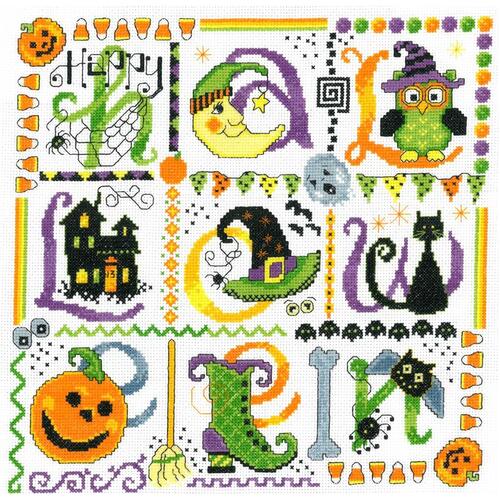 Tic Tac Halloween Cross Stitch Pattern