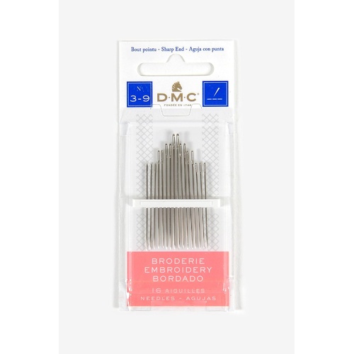 DMC Embroidery Needles No 3-9 (16 needles in pack)