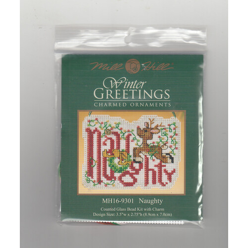 Cross Stitch Kit - Naughty - Winter Greetings