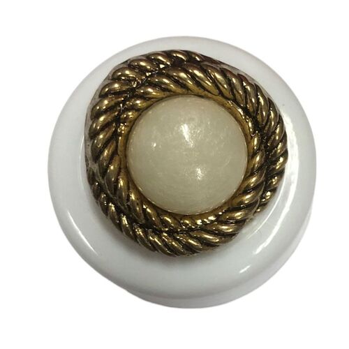 Button - 22mm Gold/Cream