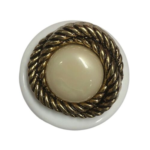 Button - 25mm Gold/Cream
