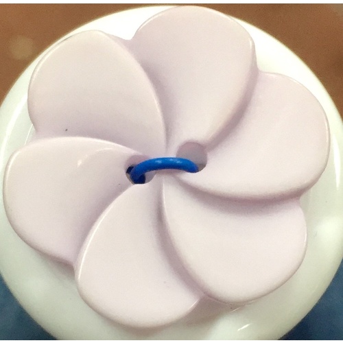 Button - 25mm Mauve Flower