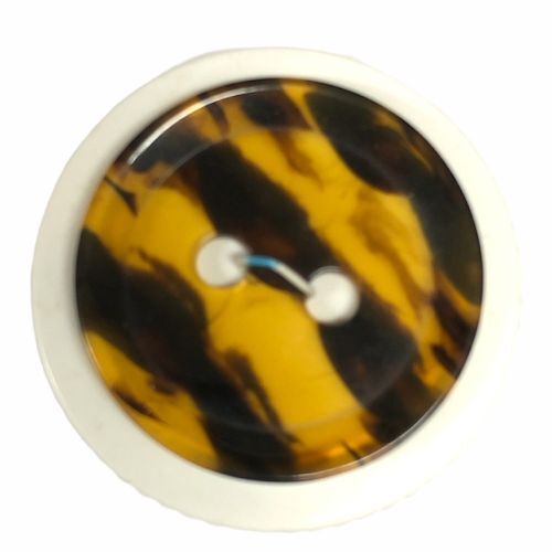 Button - 44mm Tortoiseshell Round