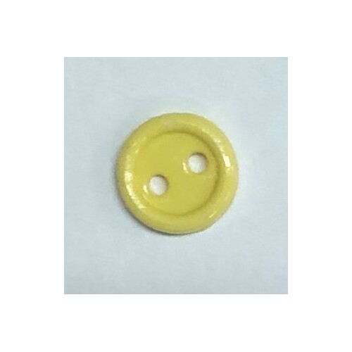 Button - 7mm Round Medium Yellow