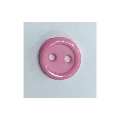 Button - 7mm Round Pink