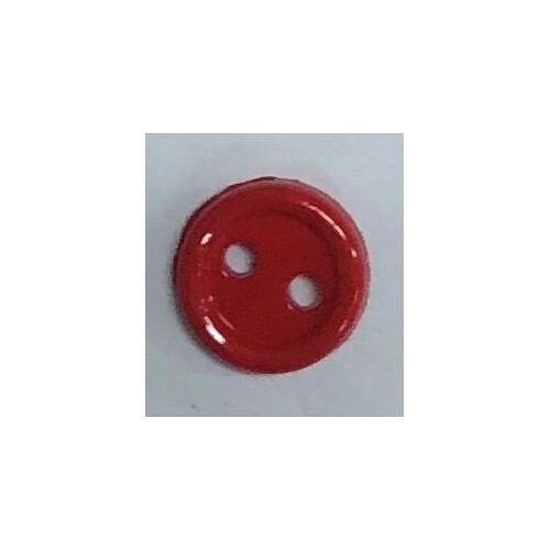 Button - 7mm Round Red