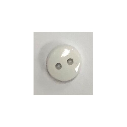 Button - 6mm Round White