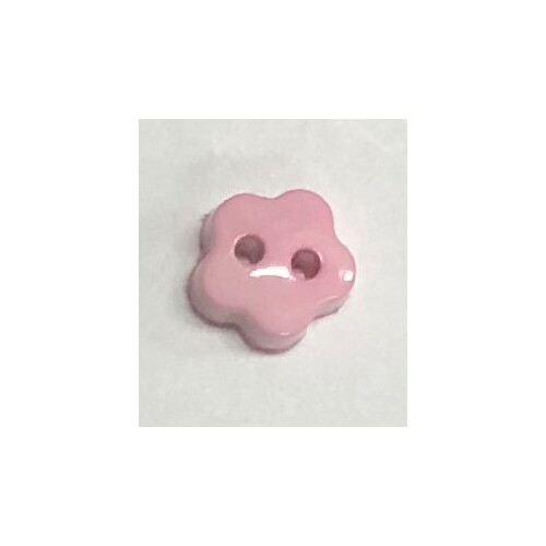 Button - 6mm Flower Pink