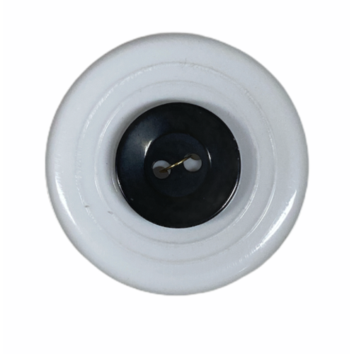 Button - 13mm 2 Hole Black