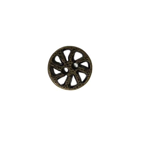 Button - 15mm 2 Hole Cart Wheel