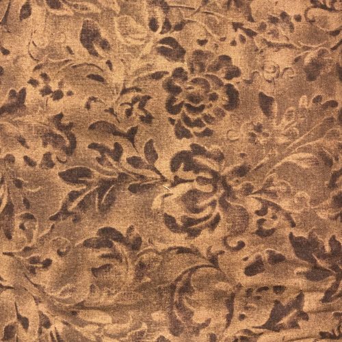 Fabric - WB Printed 280cm Suede Floral Brown